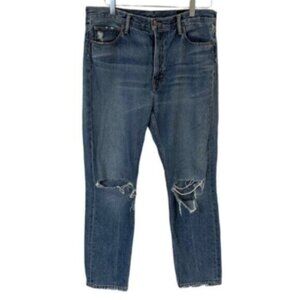 Vince | Medium Wash High Rise Distressed Denim Jeans Size 31